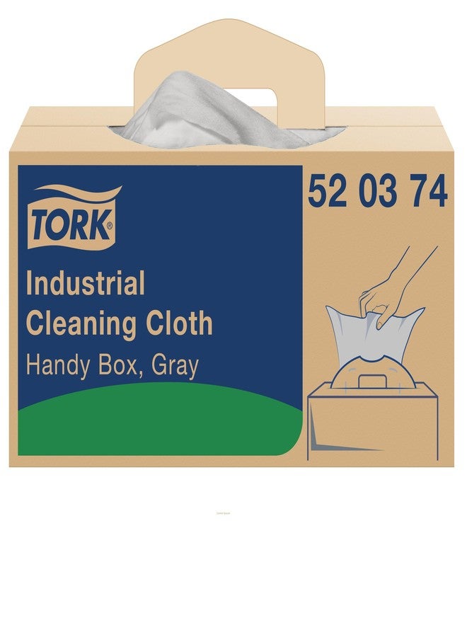 Tork Industrial Cleaning Cloth Gray W7, One-at-a-Time Dispensing, 1 x 210 Cloths, 520374 - Image 1